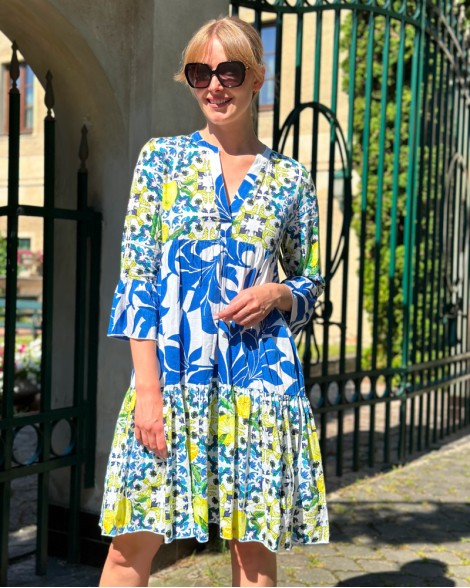 Šaty dámské Emily van den Bergh lemon/azur